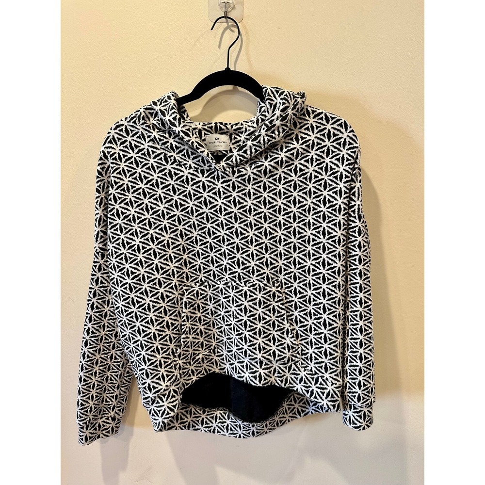 Loreak Mendian Oilarra Peria B/W Geometric Hoodie Medium Sweatshirt‎ Funky Spain